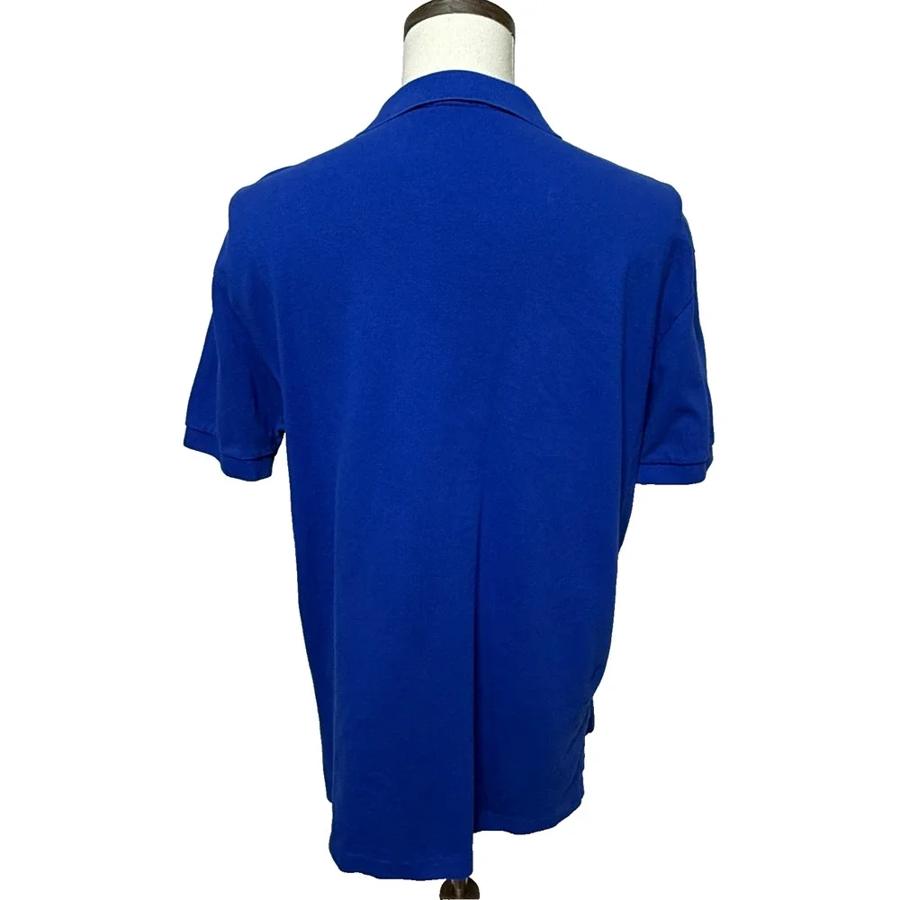 Polo‎ Ralph Lauren Shirt Mens Large Blue Short Sleeve Knit Golf Polo Preppy